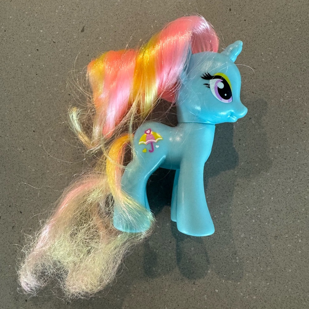 Colorful Toy Pony Dewdrop with Rainbow Hair